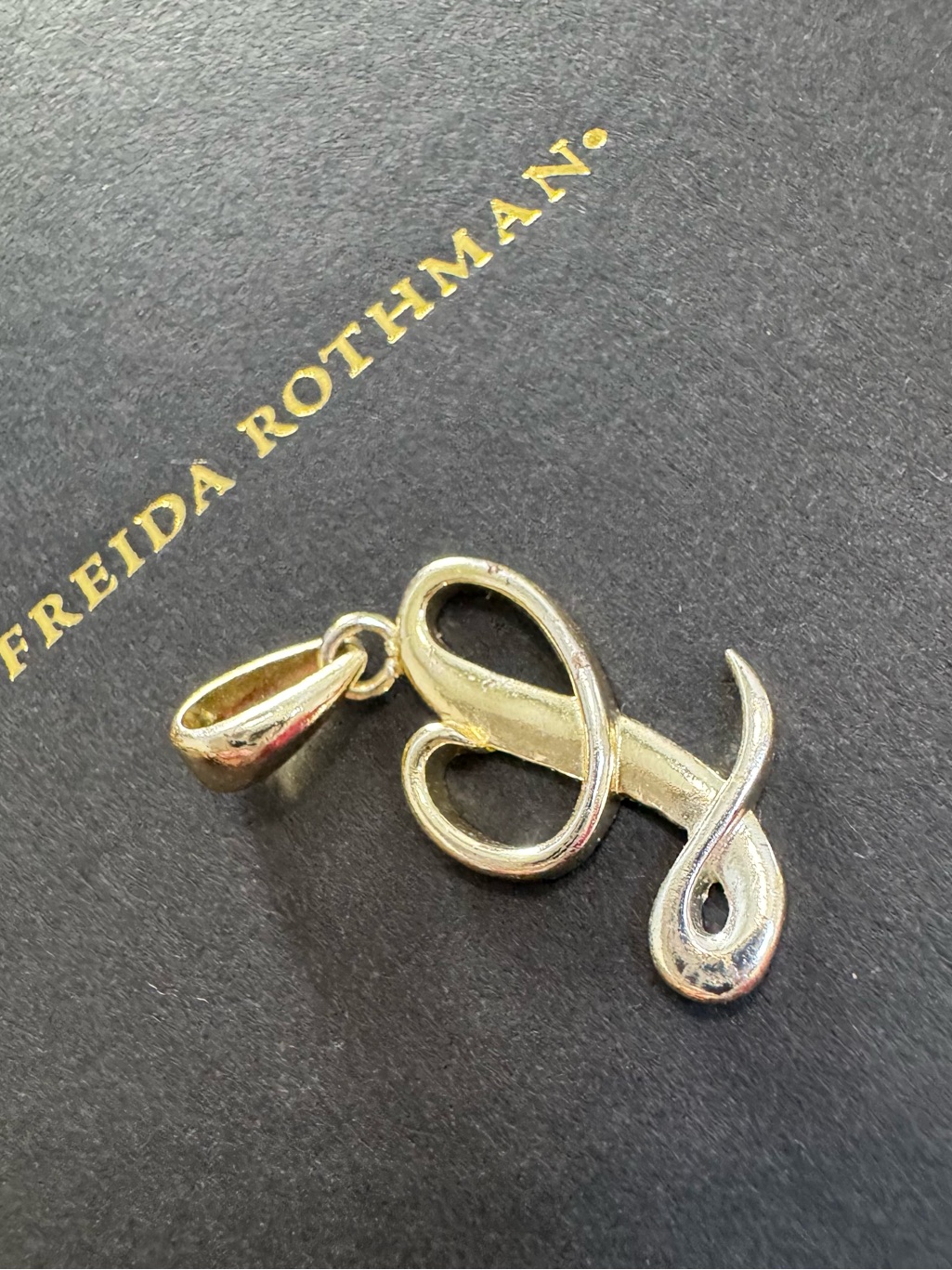 Freida Rothman Vault 9.25 Sterling Silver “L” Pendant